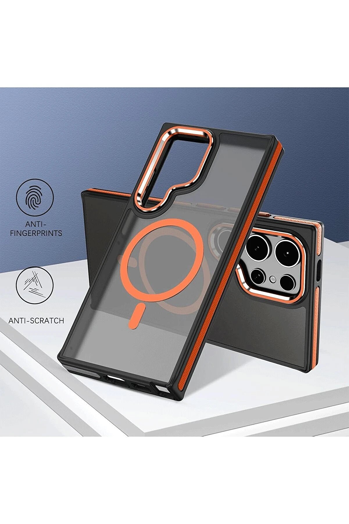 Samsung Galaxy S24 Ultra Wi̇nner Magsafe Kapak - Si̇yah - Brh029403-3189
