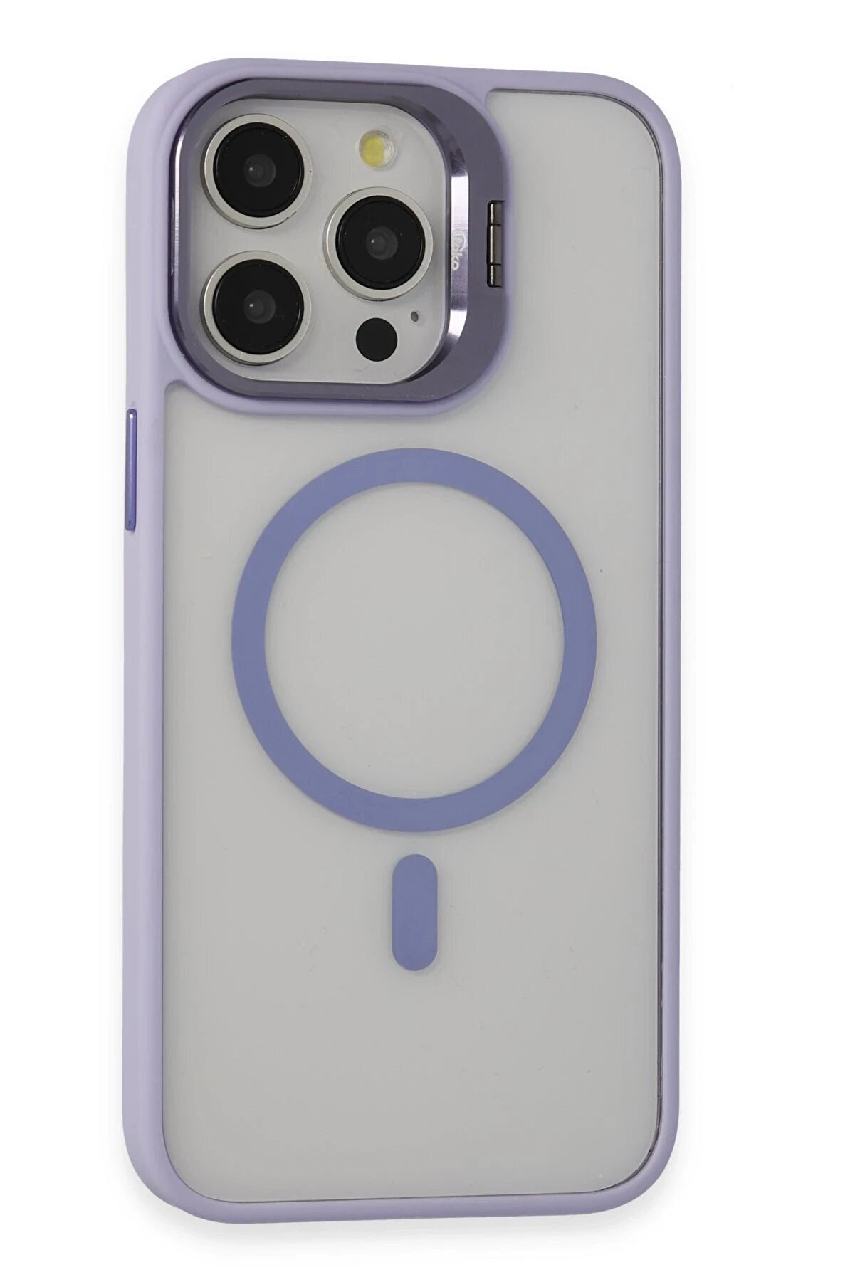 CepteToptan iPhone 15 Pro Max Kılıf Roblox Lens Magsafe Standlı Kapak - Lila - DROPX5459-8678