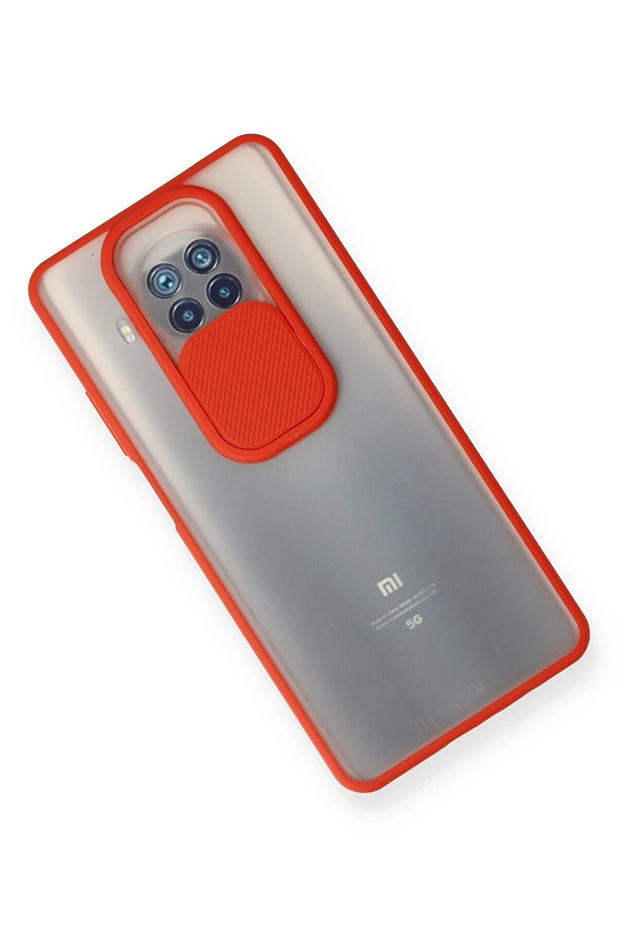 Xi̇aomi̇ Mi̇ 10T Li̇te Kılıf Palm Buzlu Kamera S&uuml;rg&uuml;l&uuml; Si̇li̇kon - Kırmızı - Dropx9254-3971