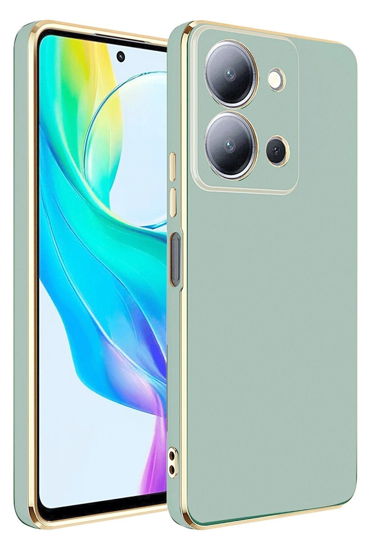 CepteToptan Vivo Y36 Kılıf Volet Silikon - A&ccedil;ık Yeşil - DROPX3883-2067