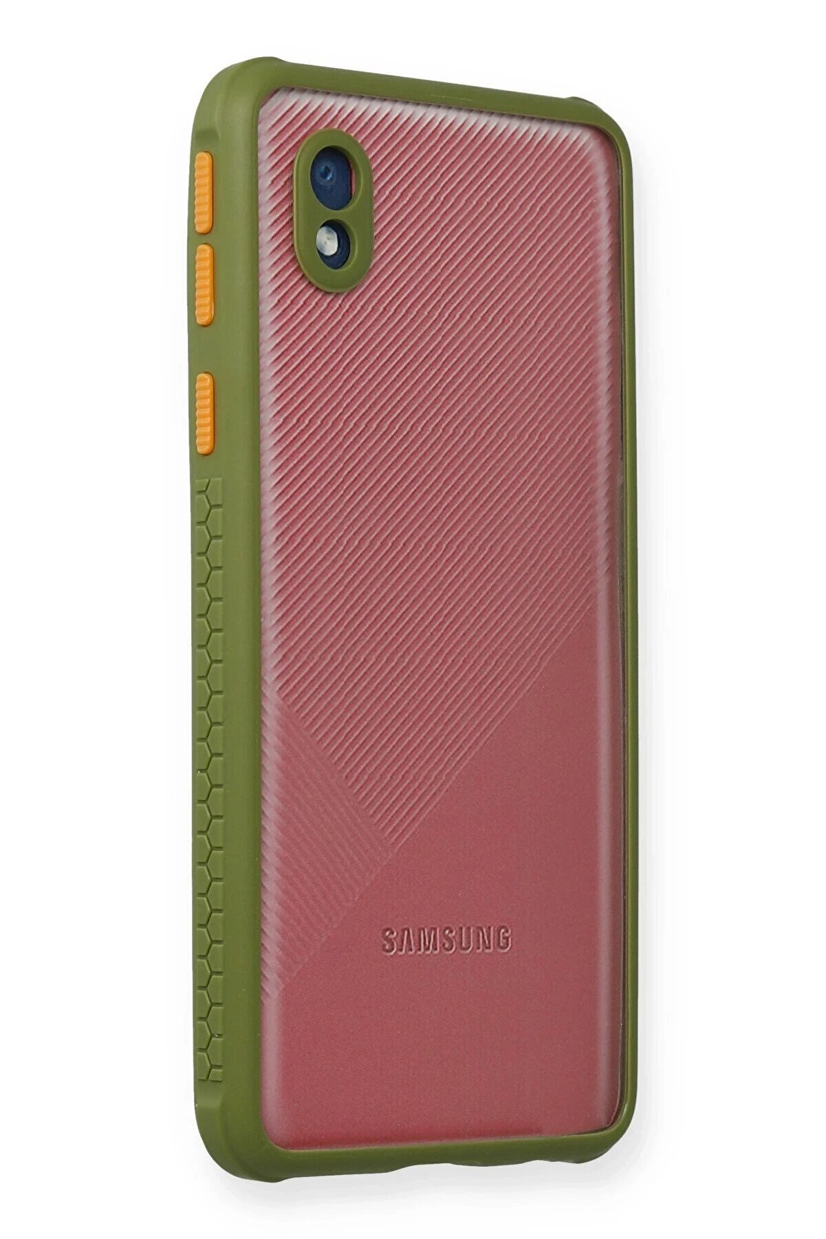 CepteToptan Samsung Galaxy A01 Core Kılıf Miami Şeffaf Silikon - Yeşil - DROPX6233-9821