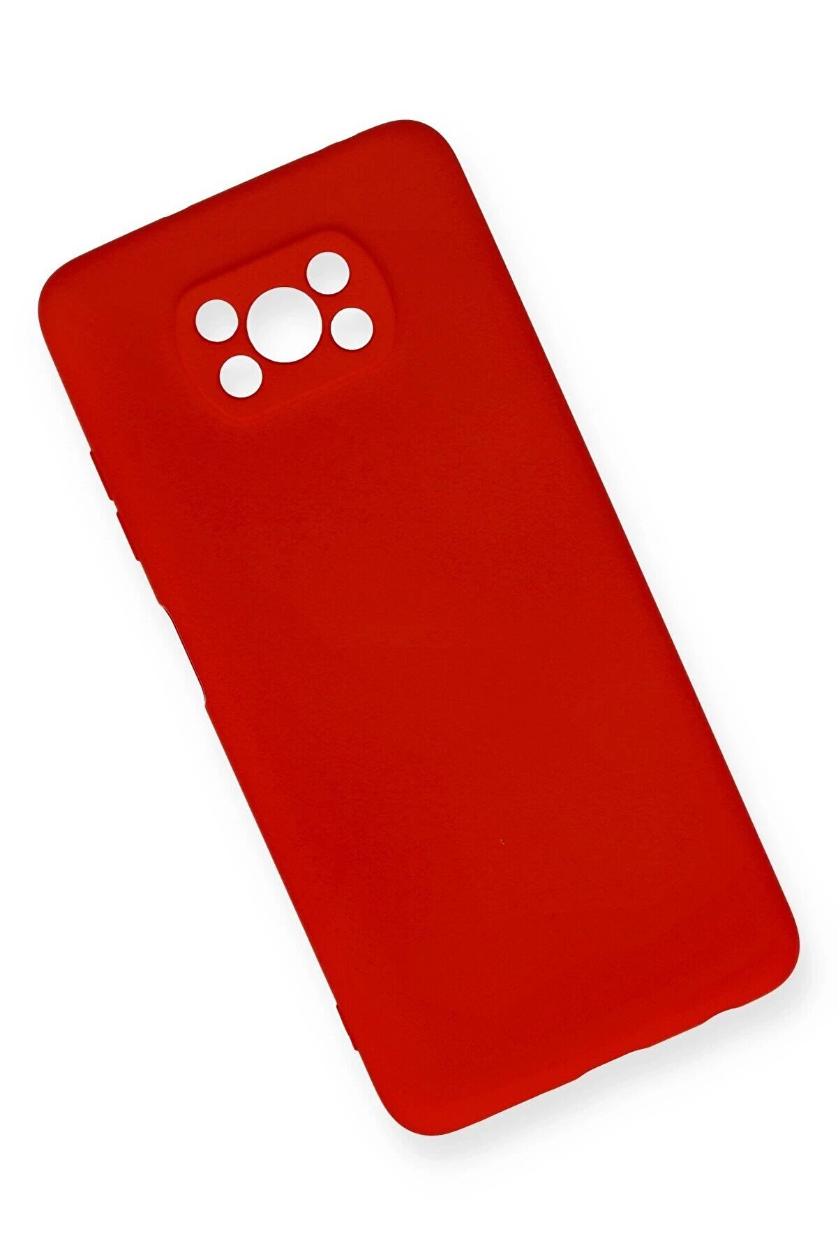 Xi̇aomi̇ Pocophone X3 Kılıf Nano İ&ccedil;i̇ Kadi̇fe Si̇li̇kon - Kırmızı - Dropx7589-4586