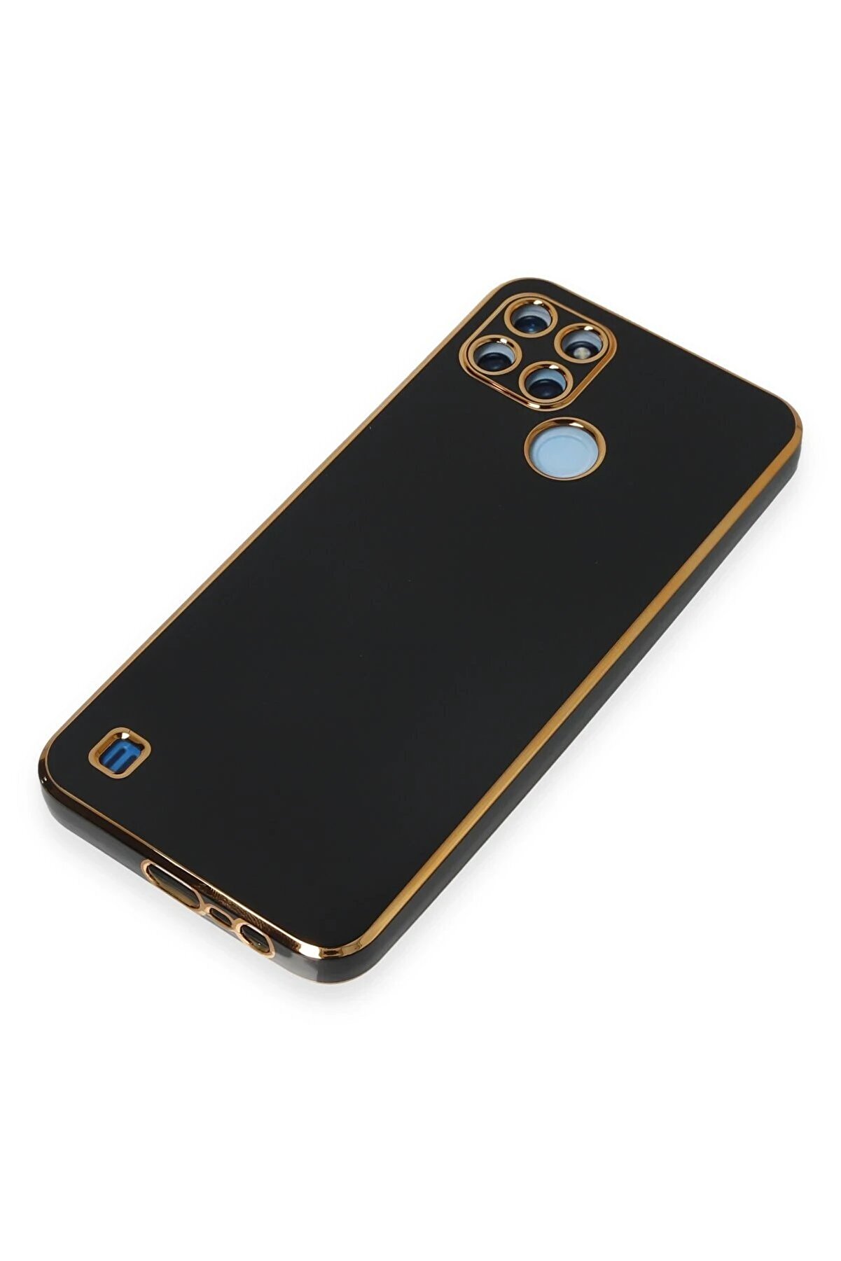 Realme C25Y Kılıf Volet Si̇li̇kon - Si̇yah - Dropx1618-5968