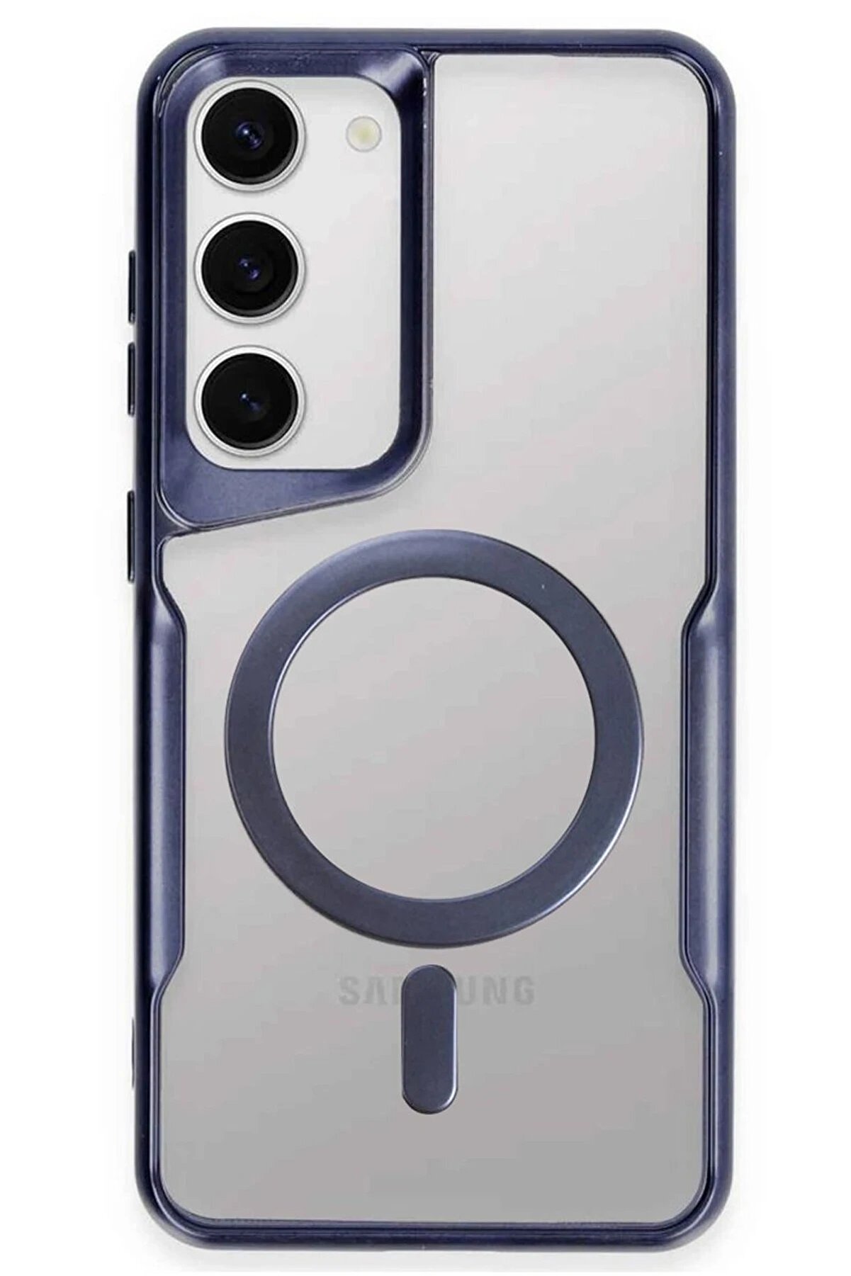 CepteToptan Samsung Galaxy S23 Kılıf Boyi Magsafe Silikon Kapak - Lacivert - DROPX7380-5753