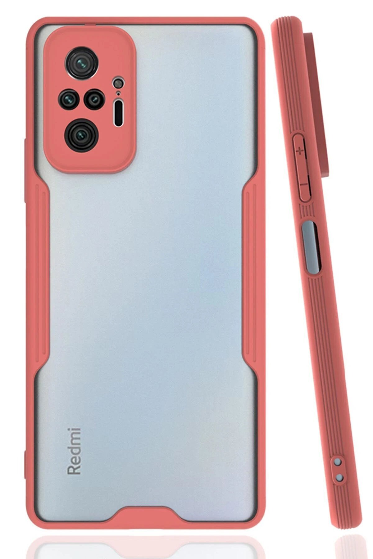Xi̇aomi̇ Redmi̇ Note 10 Pro Kılıf Plati̇n Si̇li̇kon - Pembe - Dropx4048-3827