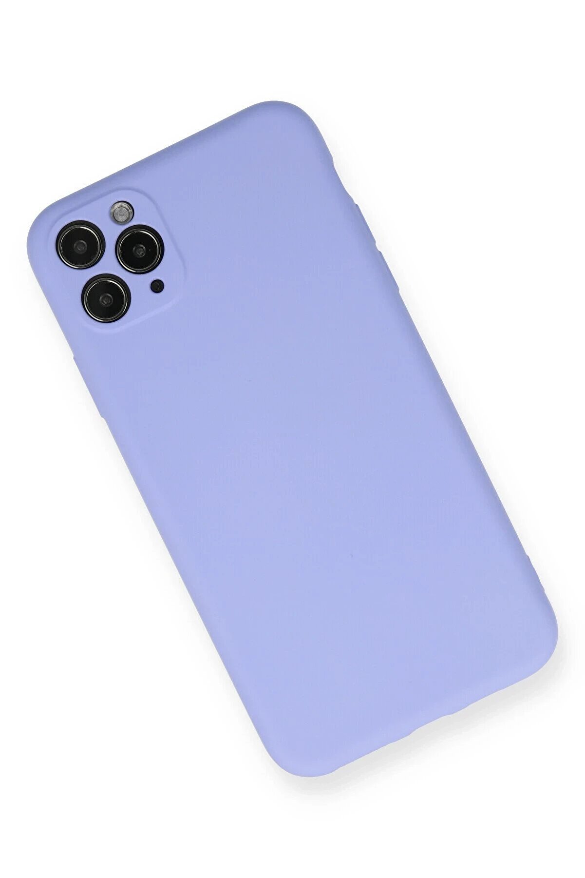 İphone 11 Pro Max Kılıf Nano İçi̇ Kadi̇fe Si̇li̇kon - Li̇la - Dropx1969-3327