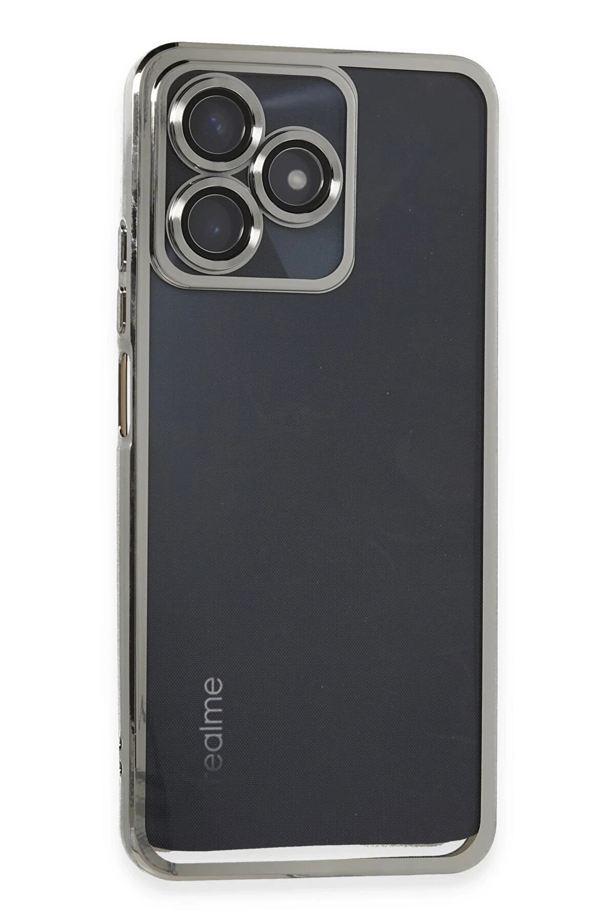 CepteToptan Realme C53 Kılıf Lensli Silikon - Gümüş - DROPX2385-6353