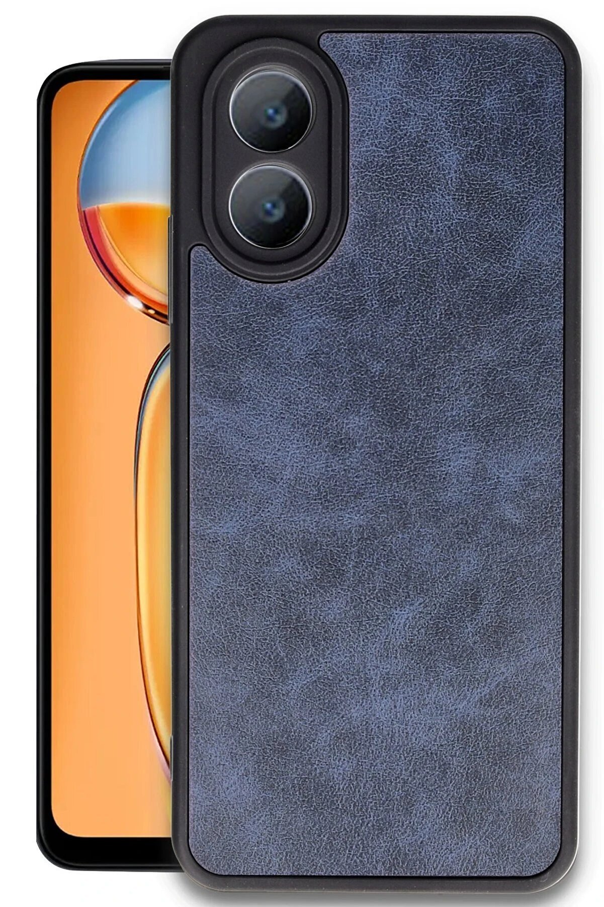 CepteToptan Oppo A38 Kılıf Aras Deri Kapak - Lacivert - DROPX3322-7814