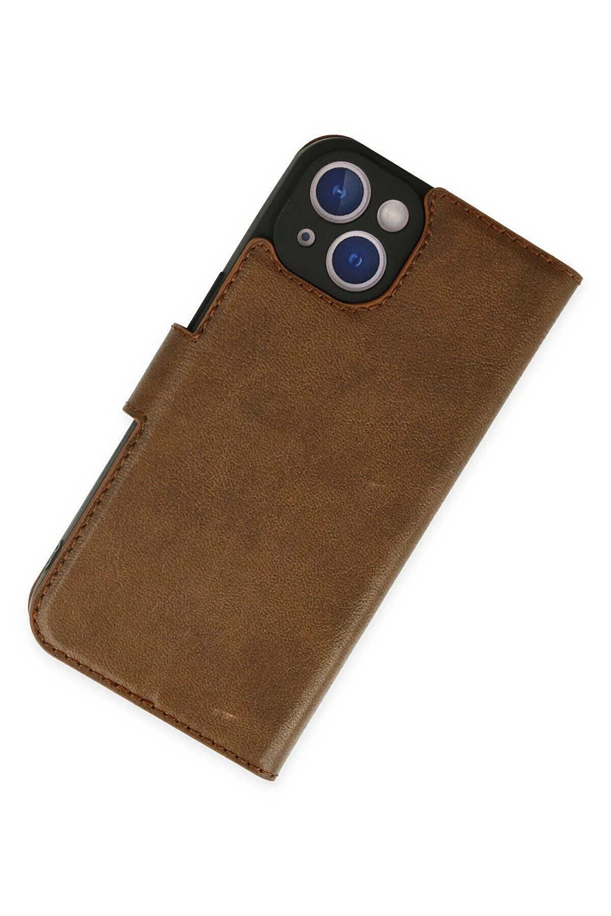 İphone 14 Plus Kılıf Trend S Plus Kapaklı Kılıf - Taba - Dropx5974-6576