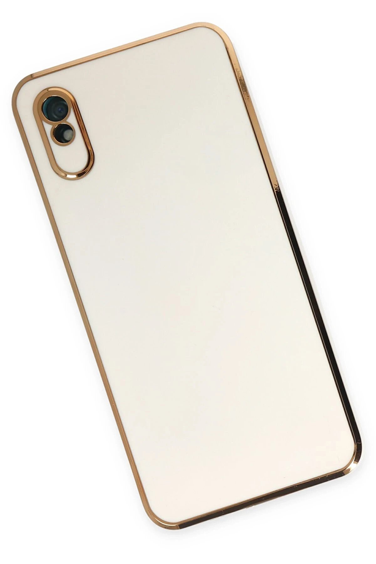 Xi̇aomi̇ Redmi̇ 9A Kılıf Volet Si̇li̇kon - Beyaz - Dropx1428-9843