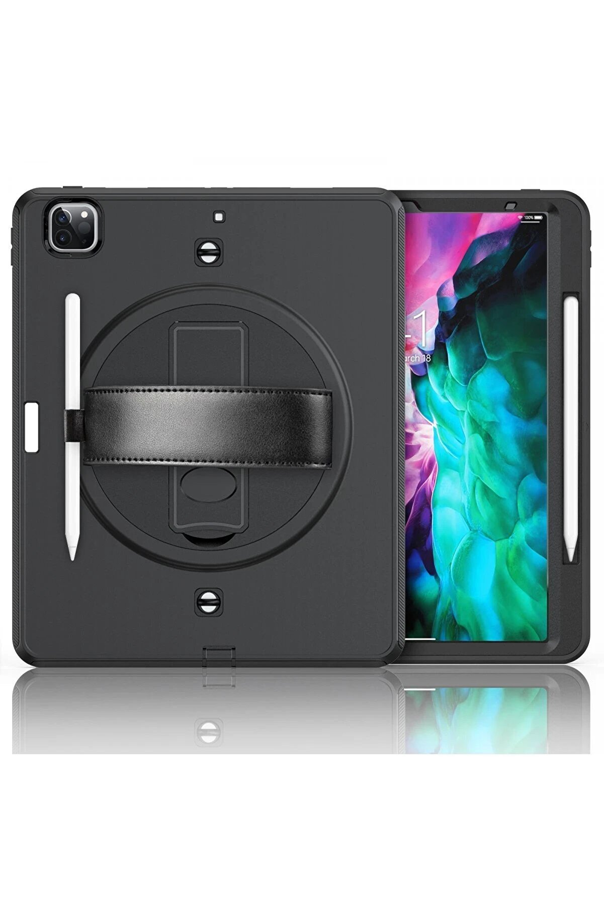 İpad Pro 12.9 (2021) Kılıf Strap-C Otterbox Tablet Kapak - Si̇yah - Dropx3940-6800