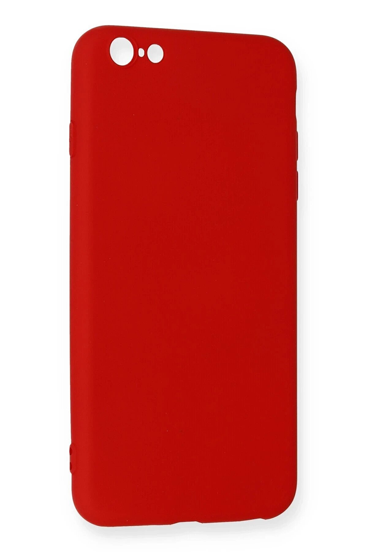 İphone 6 Plus Kılıf Nano İ&ccedil;i̇ Kadi̇fe Si̇li̇kon - Kırmızı - Dropx3258-1331
