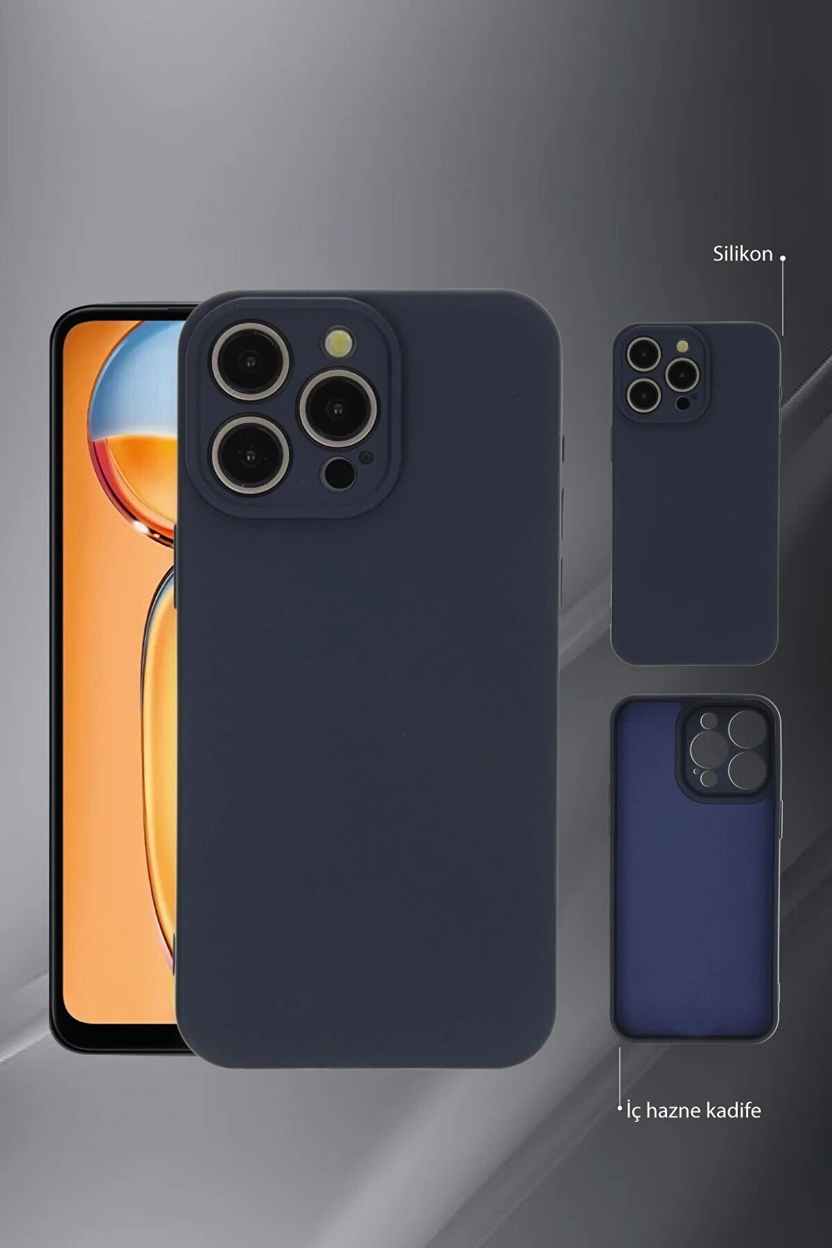 Vi̇vo Y36 Kılıf Nano İ&ccedil;i̇ Kadi̇fe Si̇li̇kon - Pudra - Dropx6858-9686