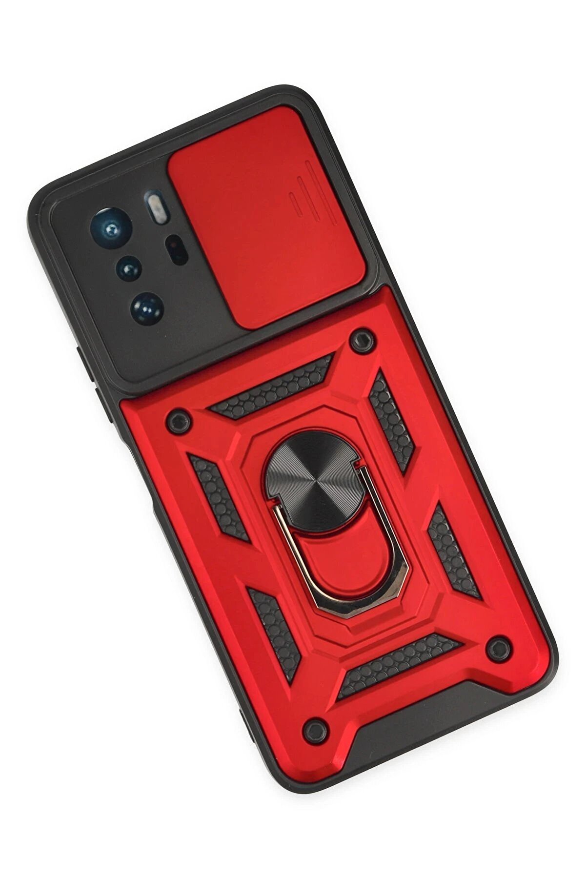 Xi̇aomi̇ Poco X3 Gt Kılıf Pars Lens Yüzüklü Si̇li̇kon - Kırmızı - Dropx3990-9079