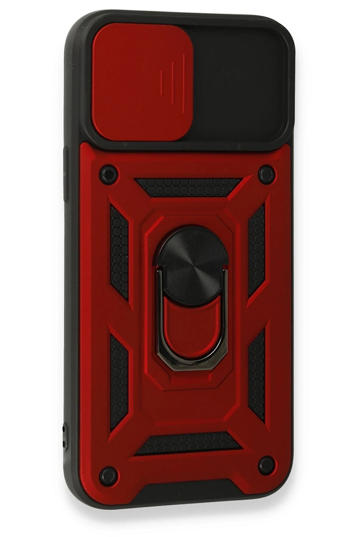 İphone 15 Pro Max Kılıf Pars Lens Y&uuml;z&uuml;kl&uuml; Si̇li̇kon - Kırmızı - Dropx4193-1463