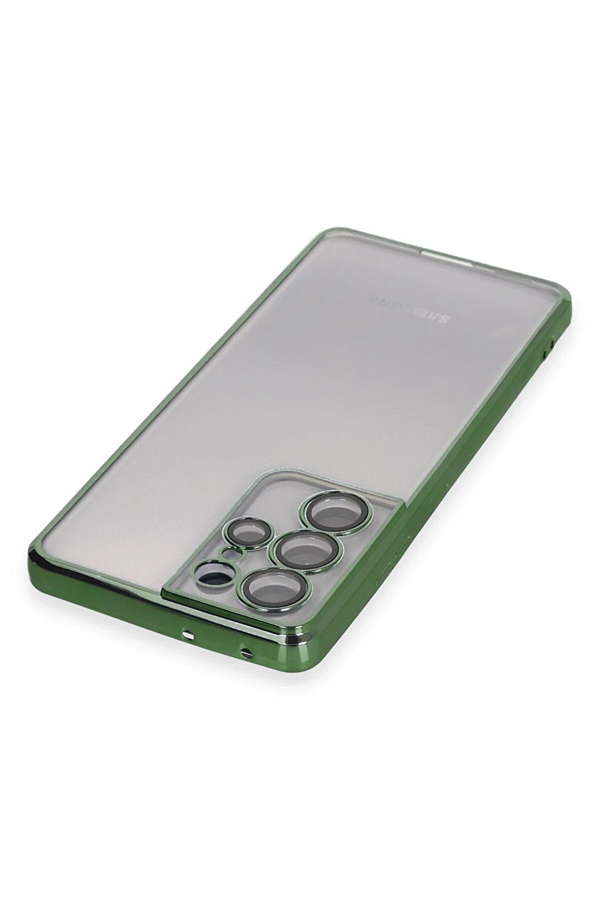 Samsung Galaxy S21 Ultra Kılıf Lensli̇ Si̇li̇kon - Yeşi̇l - Dropx5738-5426