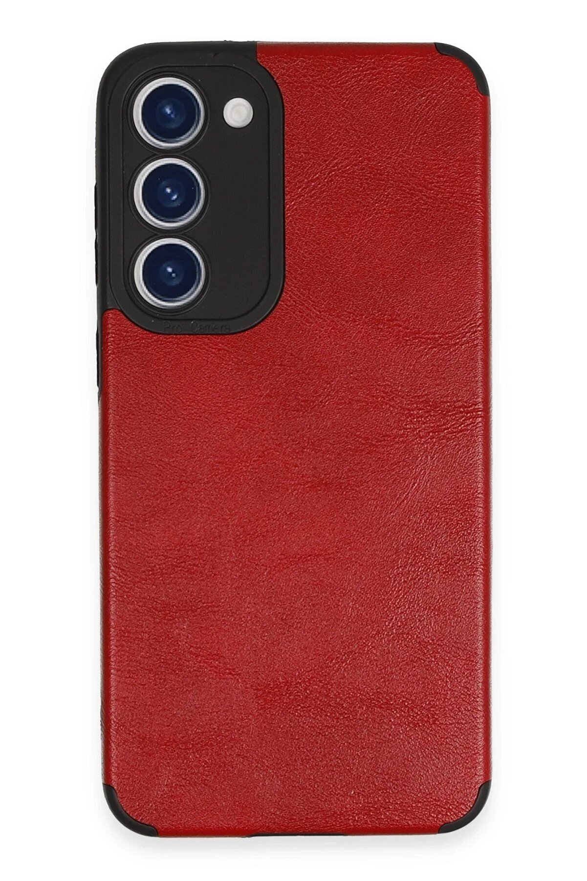 CepteToptan Samsung Galaxy S23 Kılıf Loop Deri Silikon - Kırmızı - DROPX3803-5039