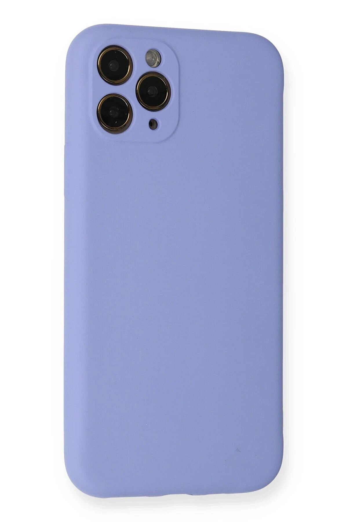 İphone 11 Pro Kılıf Nano İçi̇ Kadi̇fe Si̇li̇kon- Li̇la - Dropx5353-5672
