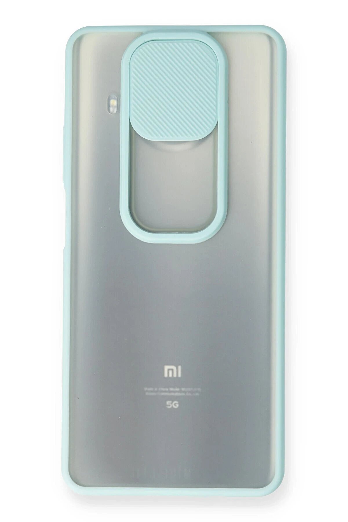 Xi̇aomi̇ Mi̇ 10T Li̇te Kılıf Palm Buzlu Kamera Sürgülü Si̇li̇kon - Turkuaz - Dropx9923-7850