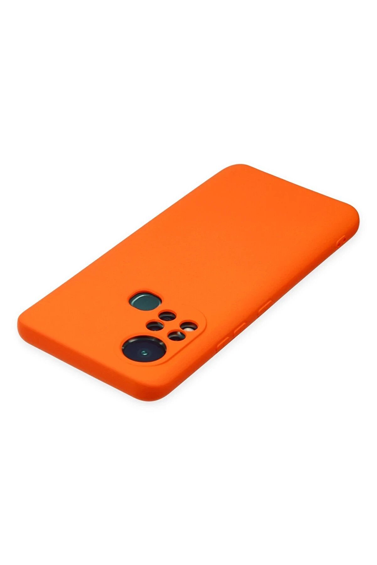İnfi̇ni̇x Hot 11S Kılıf Nano İçi̇ Kadi̇fe Si̇li̇kon - Turuncu - Dropx6413-6274