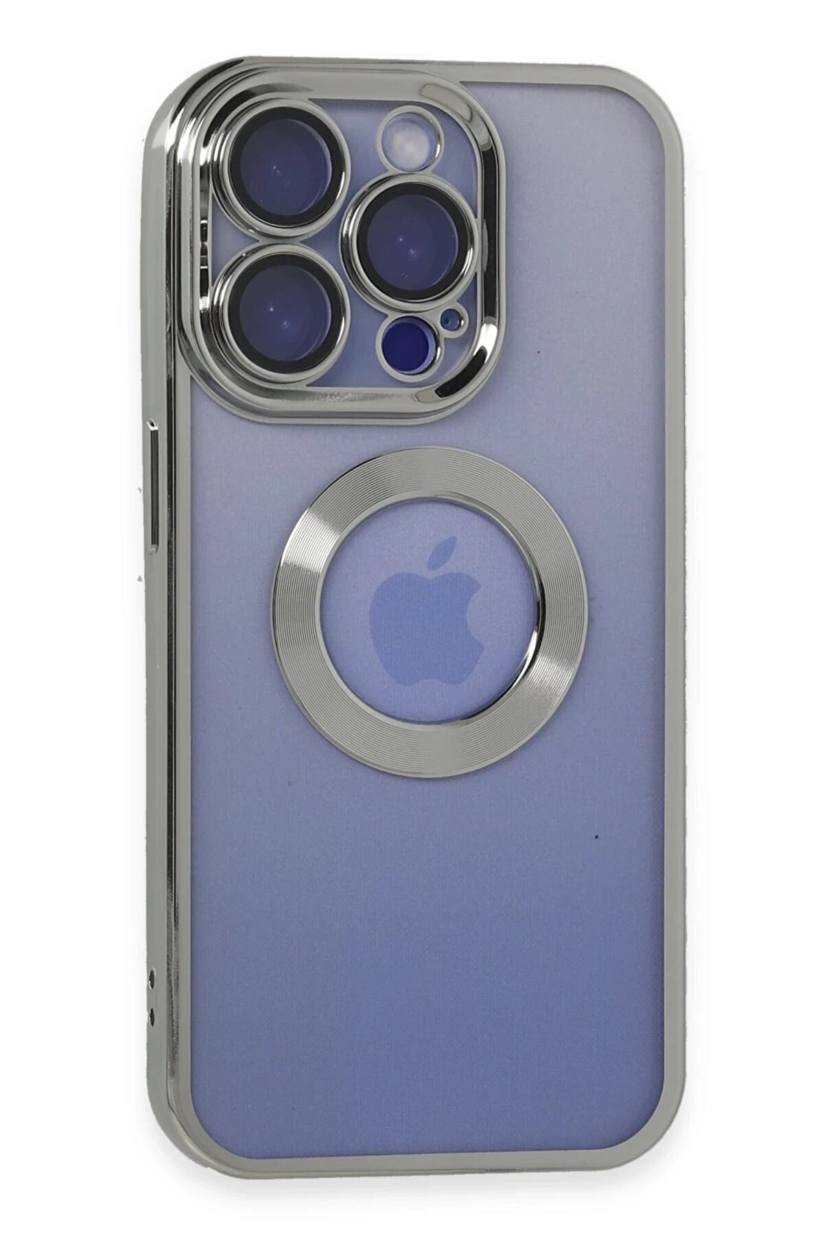 CepteToptan iPhone 15 Pro Max Kılıf Slot Silikon - Gümüş - DROPX3126-5172