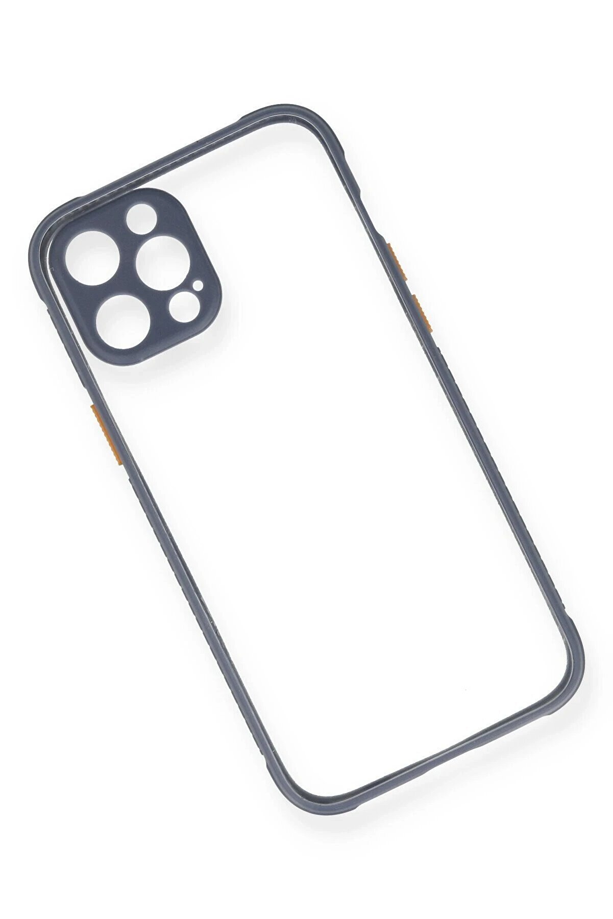 İphone 12 Pro Kılıf Mi̇ami̇ Şeffaf Si̇li̇kon - Gri̇ - Dropx3989-8913