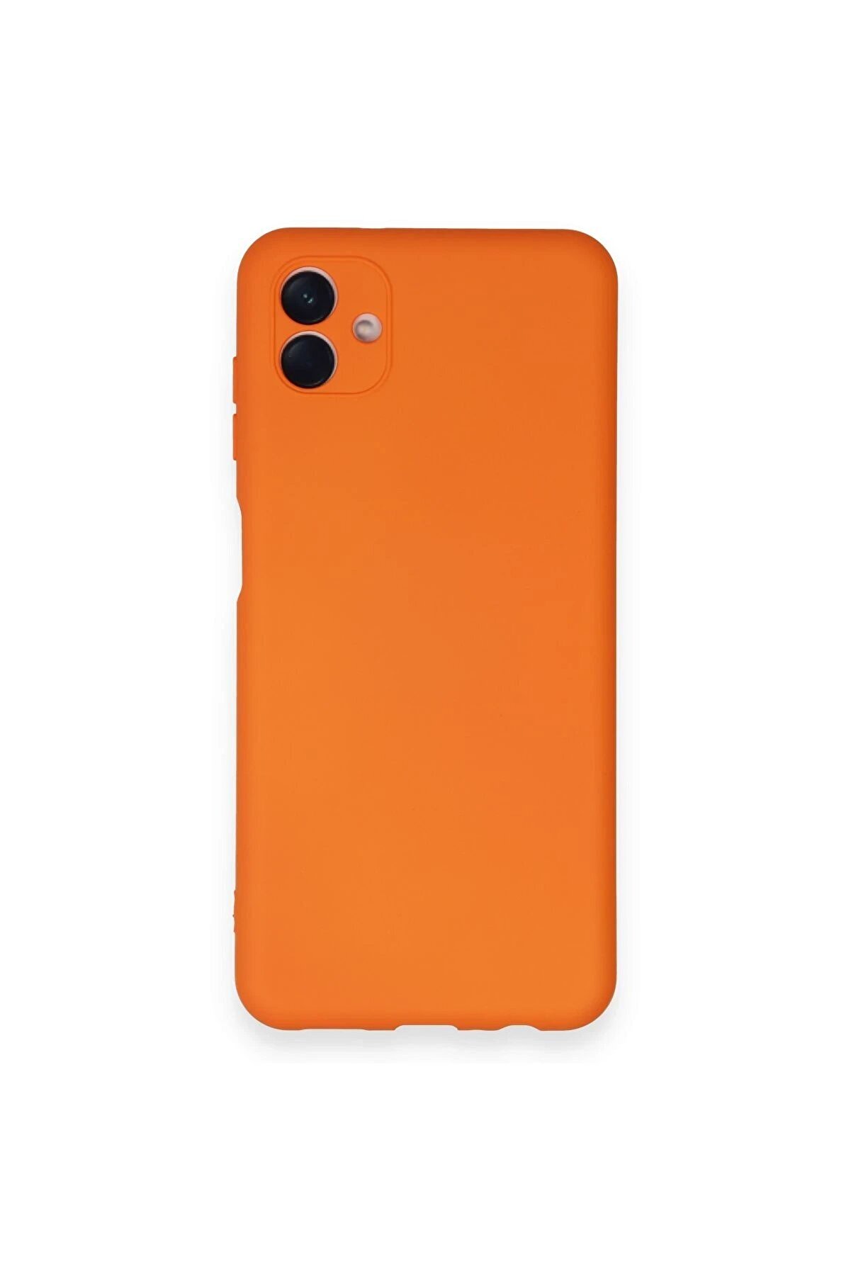 CepteToptan Samsung Galaxy A04 Kılıf Nano içi Kadife Silikon - Turuncu - DROPX8069-6381