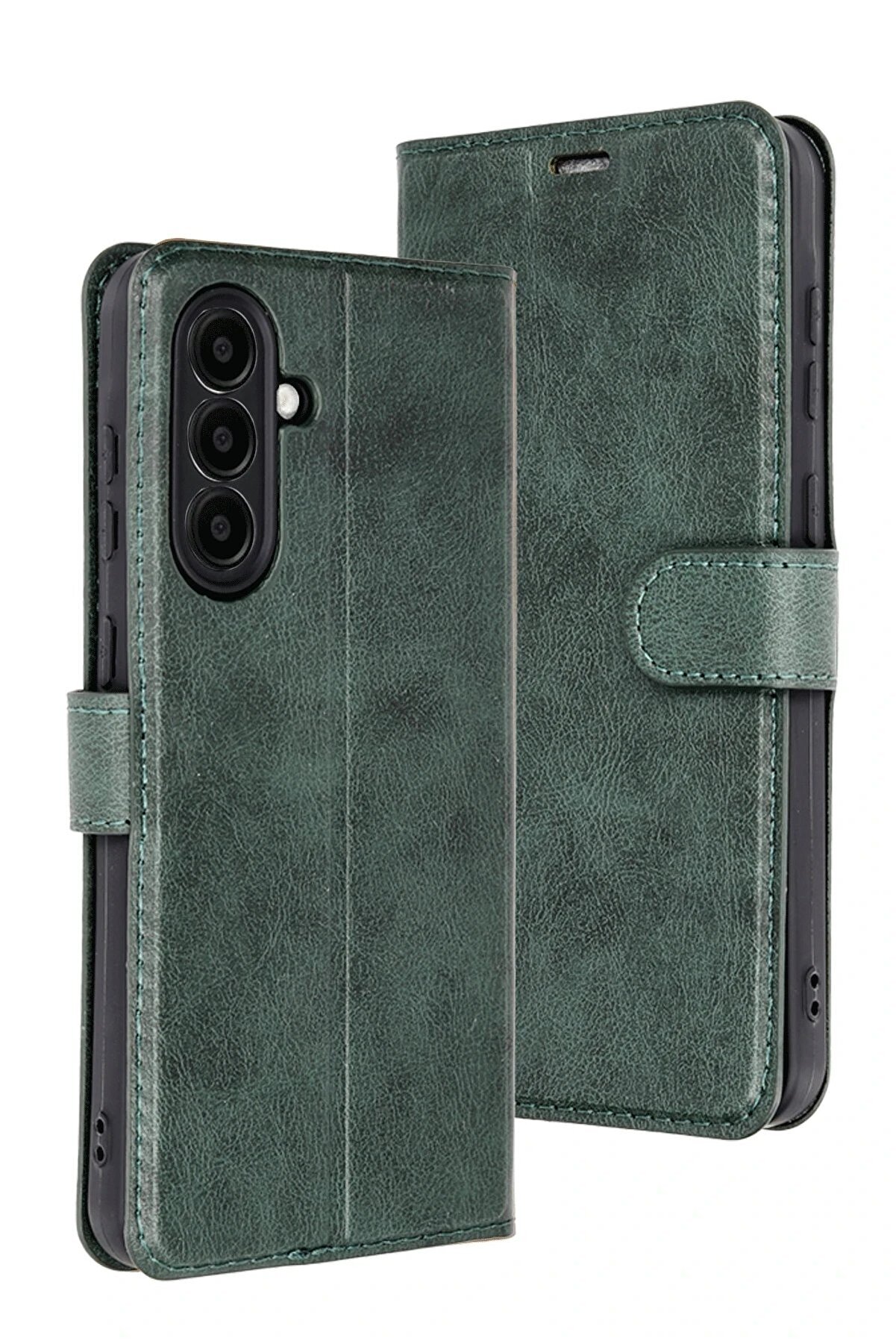 CepteToptan Samsung Galaxy A36 Kılıf Trend S Plus Kapaklı Kılıf - Yeşil - DROPX4539-4286