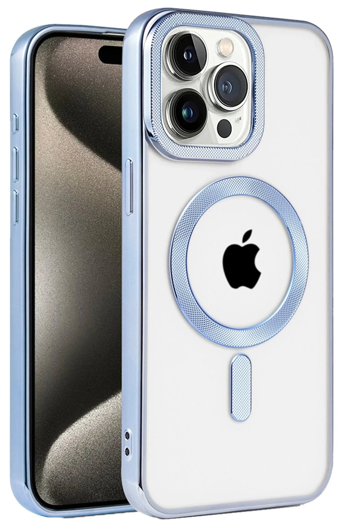 CepteToptan iPhone 14 Pro Max Kılıf Kronos Magsafe Kapak - Sierra Blue - DROPX5961-2745