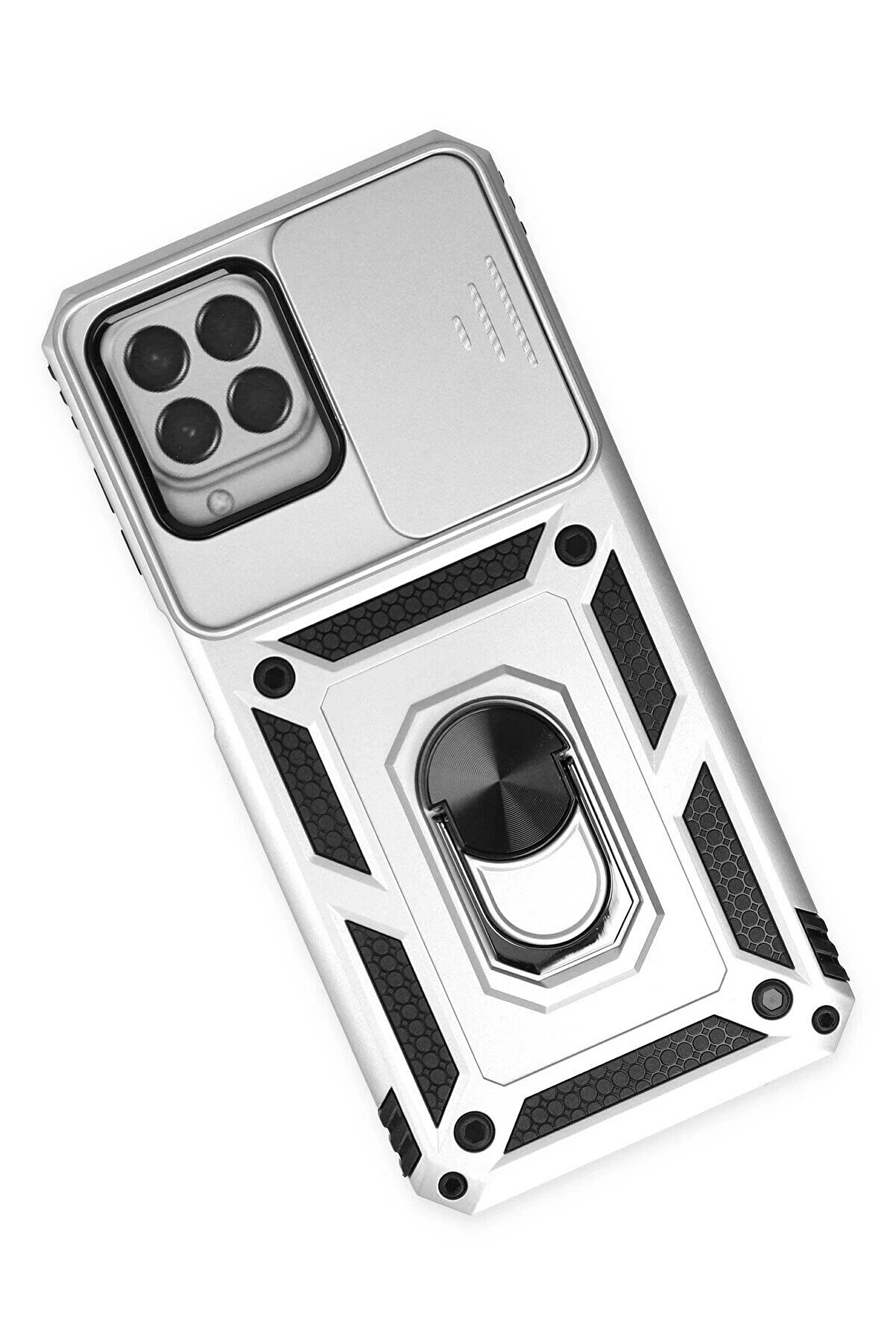 Samsung Galaxy M33 Kılıf Pars Lens Y&uuml;z&uuml;kl&uuml; Si̇li̇kon - G&uuml;m&uuml;ş - Dropx7106-4322