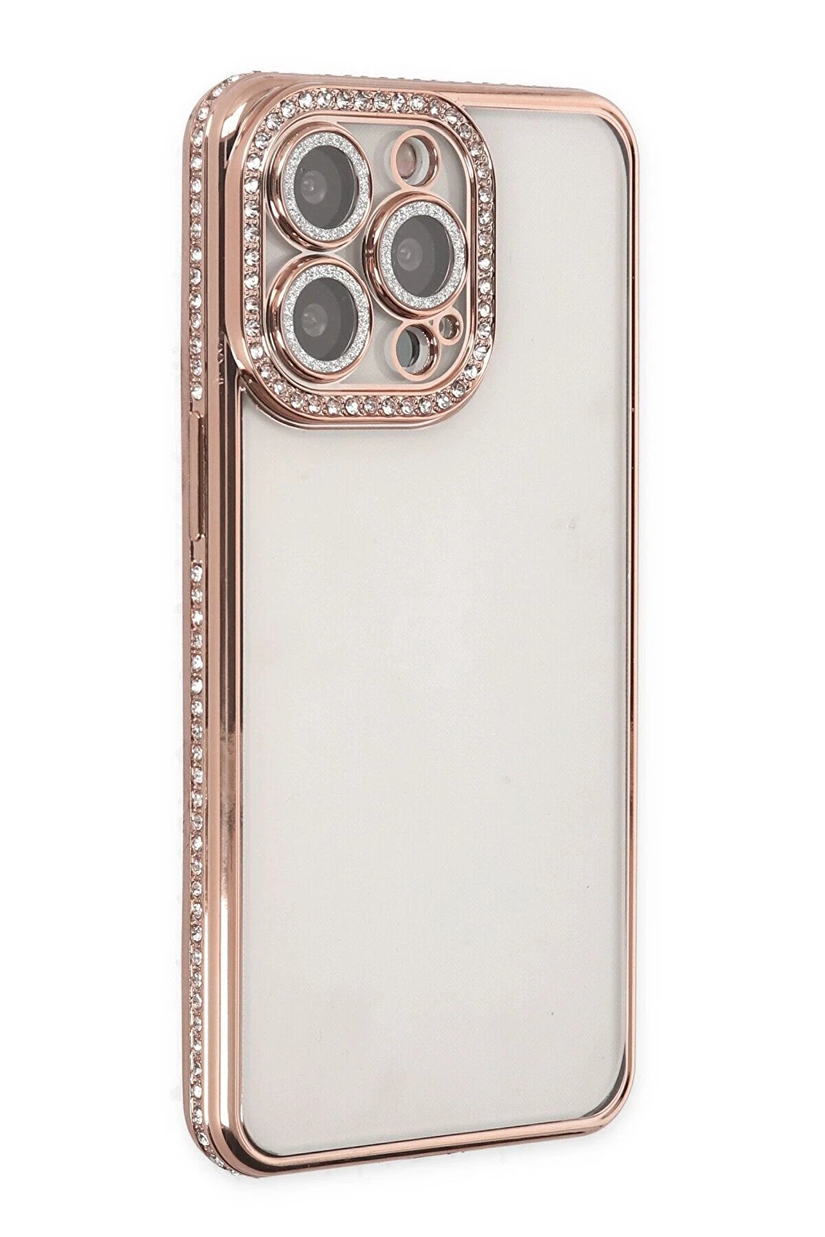 CepteToptan iPhone 14 Pro Kılıf Joke Taşlı Silikon - Pembe - DROPX7946-5664