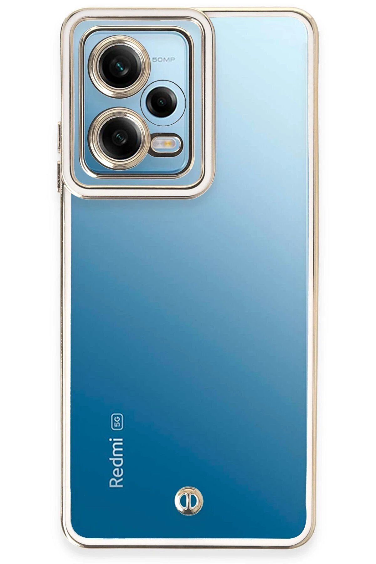 CepteToptan Xiaomi Redmi Note 12 5G Kılıf Liva Lens Silikon - Beyaz - DROPX8781-7760