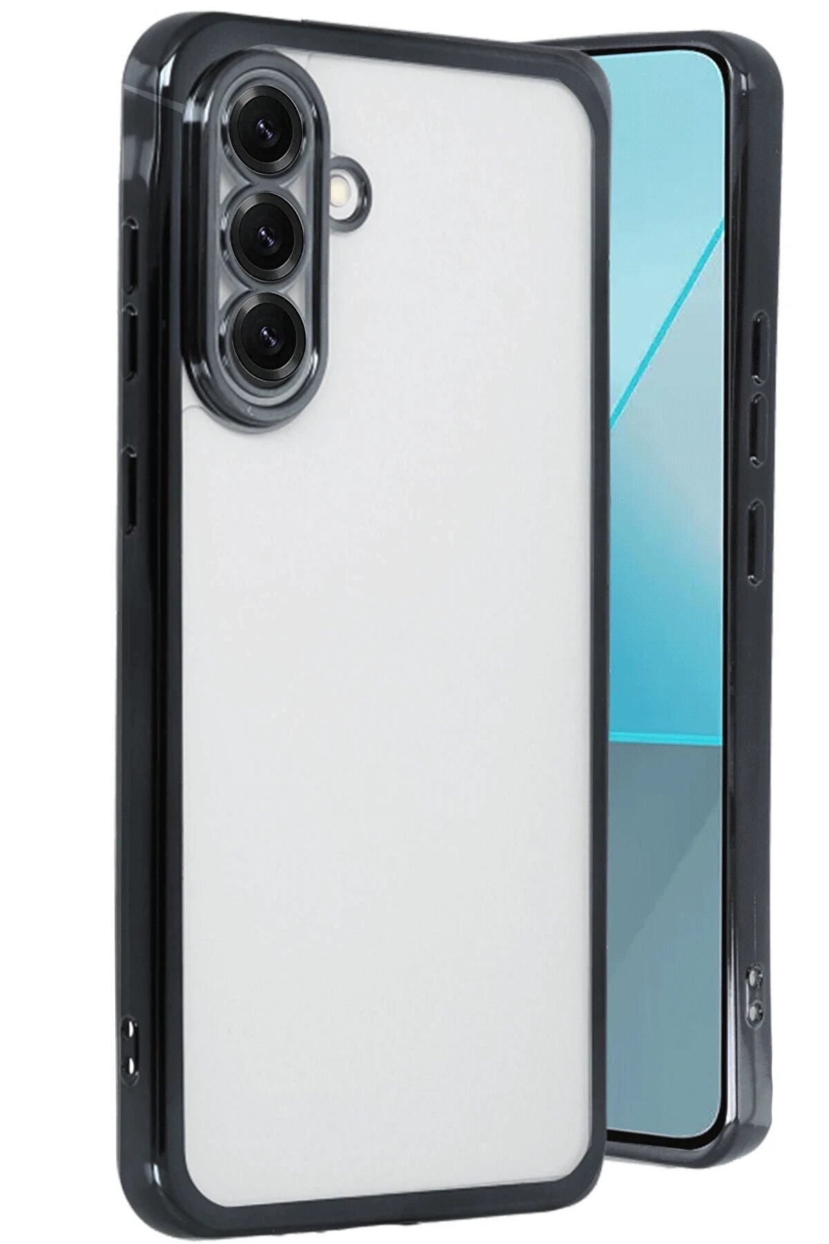 CepteToptan Samsung Galaxy A56 Kılıf Lensli Silikon - Siyah - DROPX1355-9956