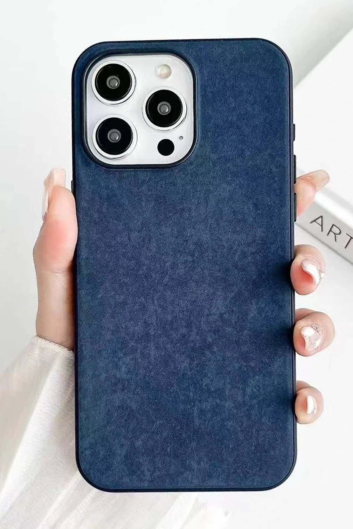 CepteToptan iPhone 15 Pro Max Kılıf Karen Magsafe Kapak - Lacivert - DROPX1041-3722