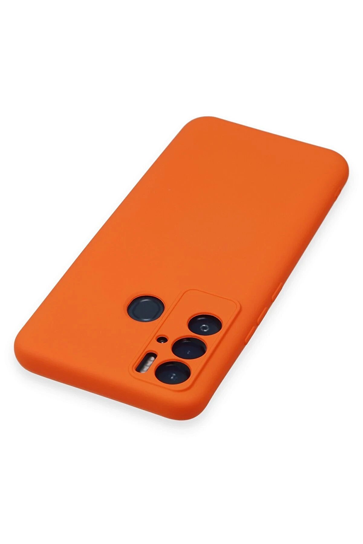 Tecno Pova Neo Kılıf Nano İ&ccedil;i̇ Kadi̇fe Si̇li̇kon - Turuncu - Dropx3119-4927
