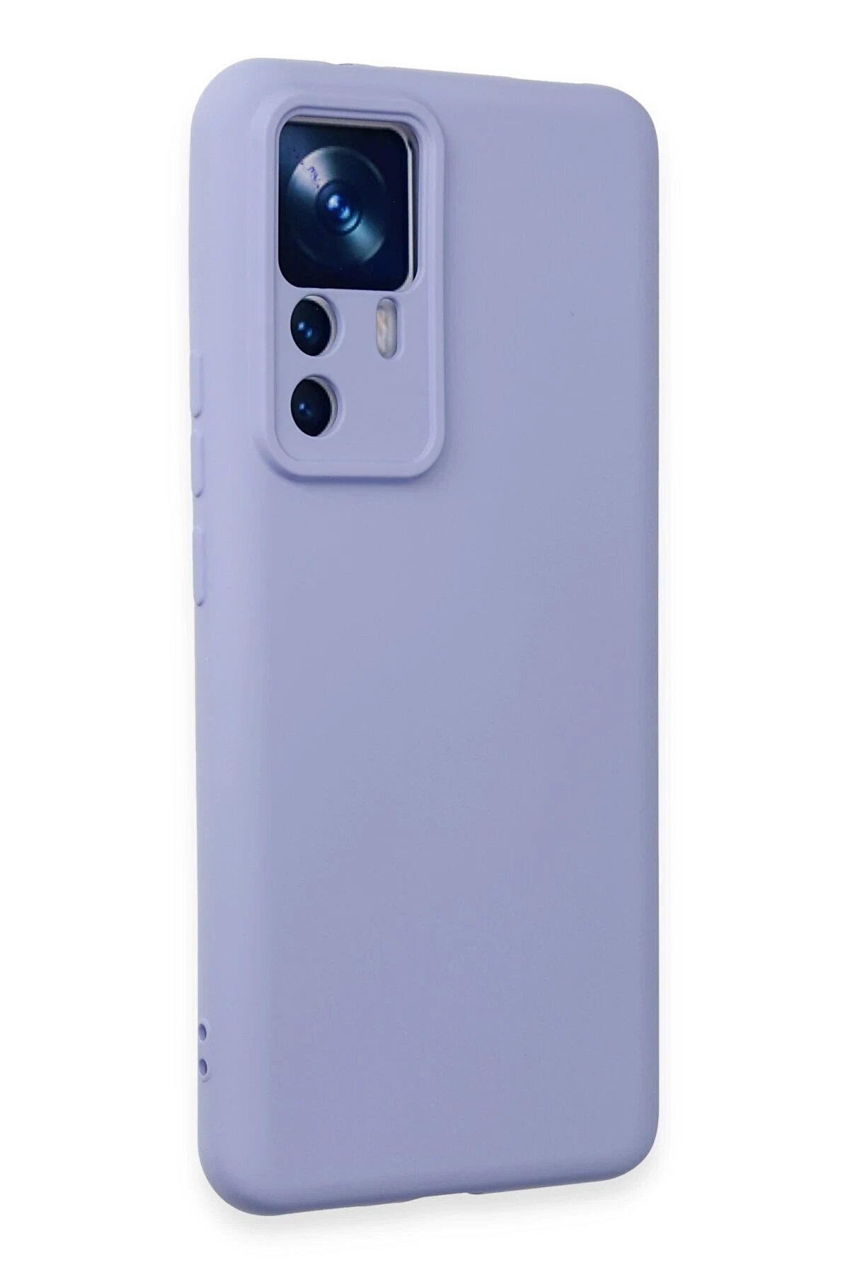 Xi̇aomi̇ Mi̇ 12T Pro Kılıf Nano İçi̇ Kadi̇fe Si̇li̇kon - Li̇la - Dropx3537-4194