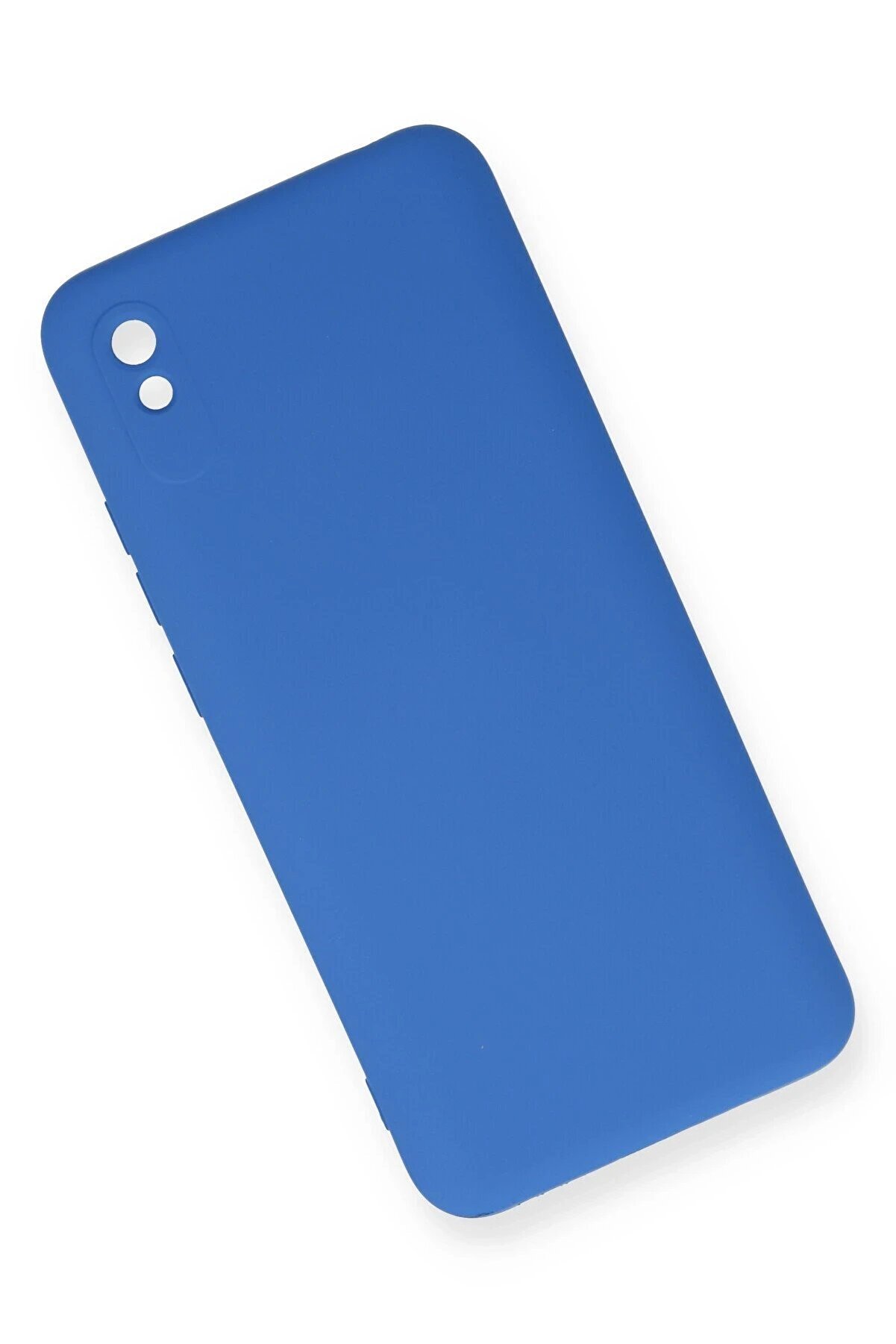 Xi̇aomi̇ Redmi̇ 9A Kılıf Nano İçi̇ Kadi̇fe Si̇li̇kon - Mavi̇ - Dropx8417-5149