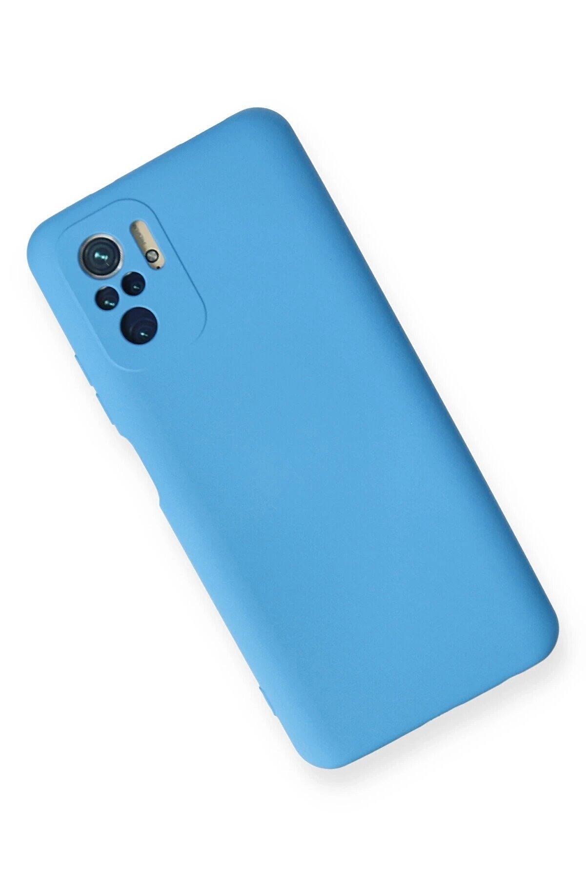 Xi̇aomi̇ Redmi̇ Note 10 Kılıf Nano İ&ccedil;i̇ Kadi̇fe Si̇li̇kon - Mavi̇ - Dropx4169-4119