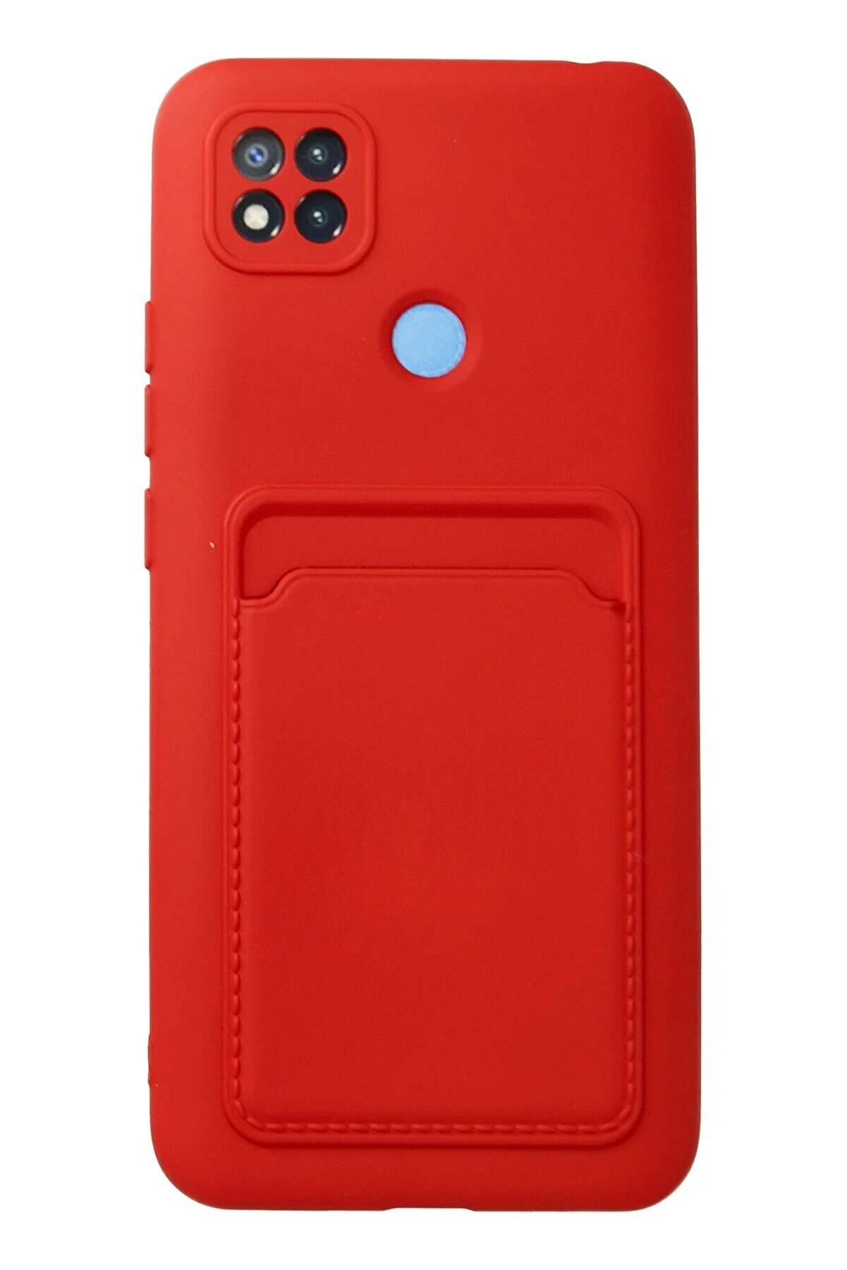 CepteToptan Xiaomi Redmi 9C Kılıf Kelvin Kartvizitli Silikon - Kırmızı - DROPX2350-3445