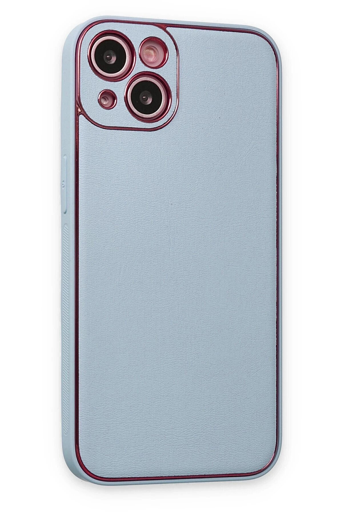 İphone 14 Plus Kılıf Coco Deri̇ Si̇li̇kon Kapak - Sky Blue - Dropx1634-8035