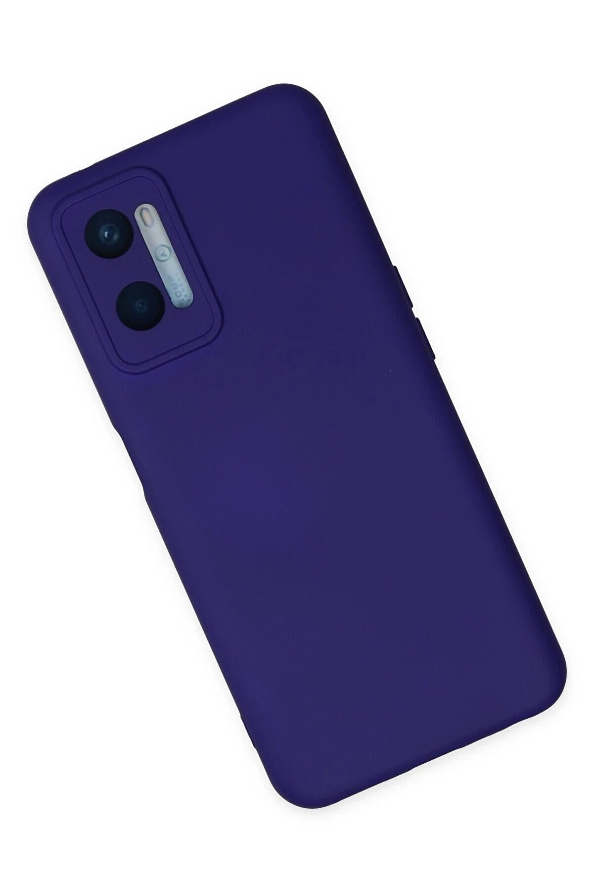 Oppo A96 Kılıf Nano İçi̇ Kadi̇fe Si̇li̇kon - Mor - Dropx2862-5744