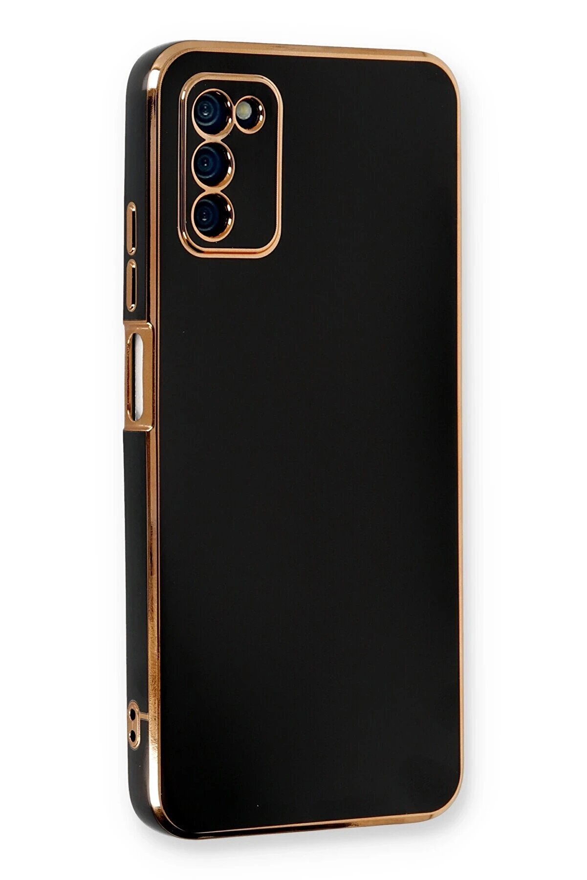 CepteToptan Samsung Galaxy A03S Kılıf Volet Silikon - Siyah - DROPX2364-8160