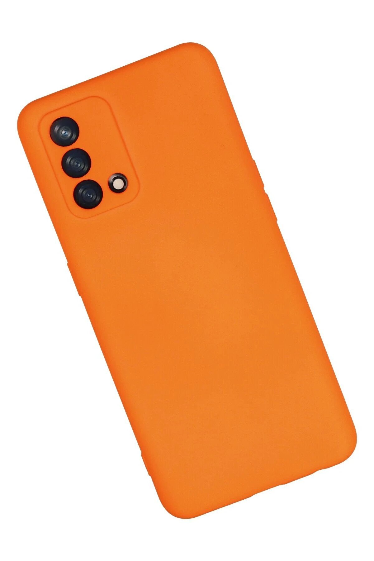 Oppo A74 4G Kılıf Nano İ&ccedil;i̇ Kadi̇fe Si̇li̇kon - Turuncu - Dropx1872-6810