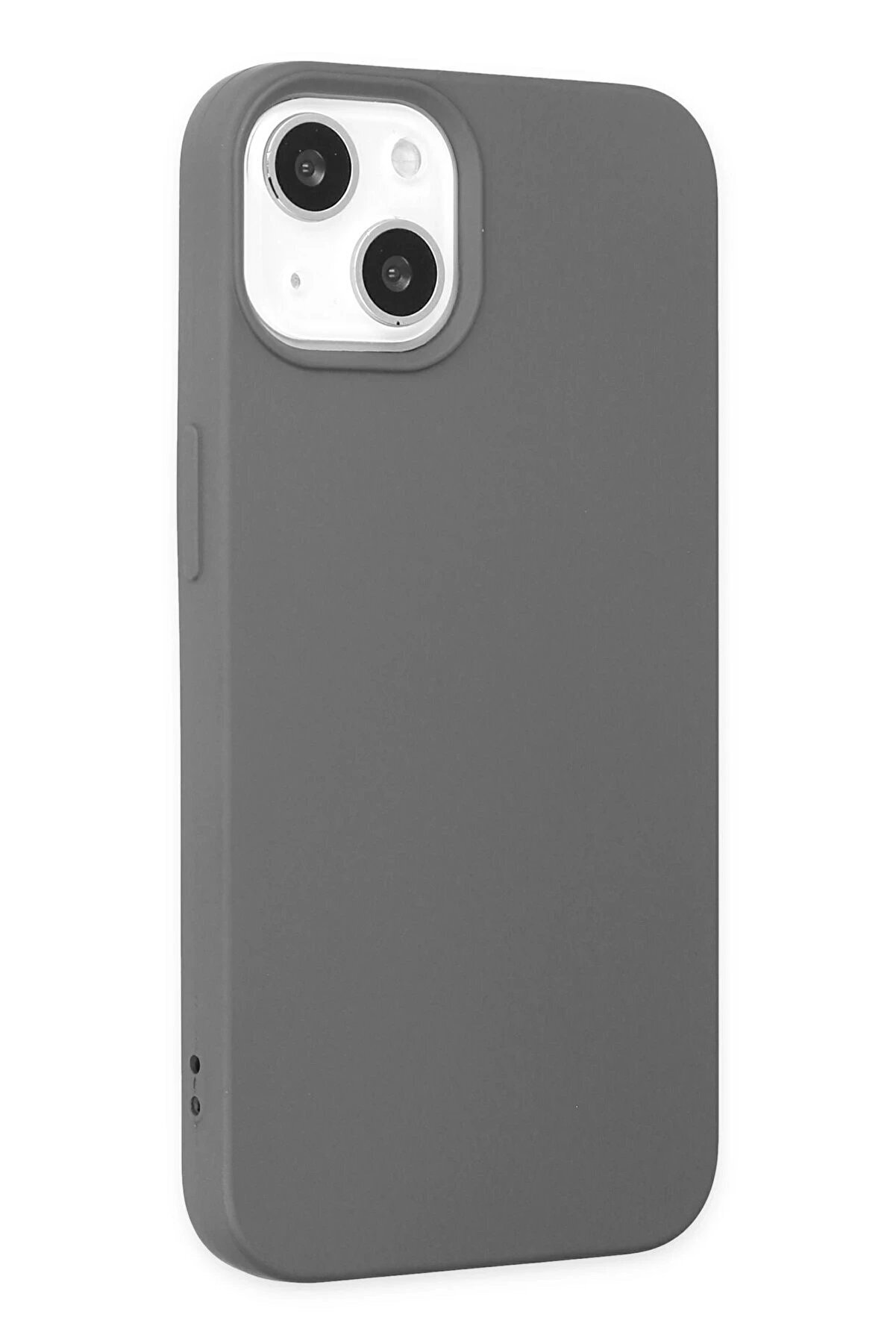 İphone 14 Plus Kılıf Nano İçi̇ Kadi̇fe Si̇li̇kon - Gri̇ - Dropx9340-1582