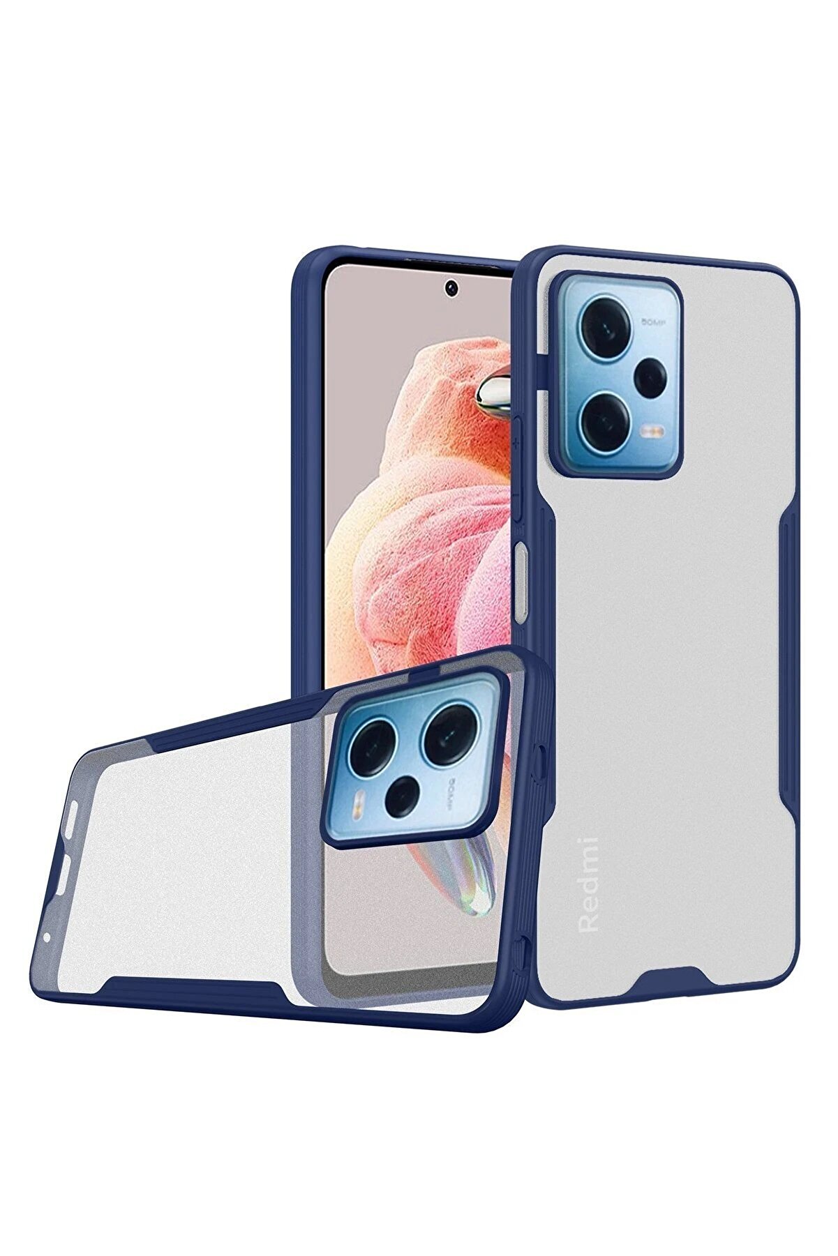 CepteToptan Xiaomi Redmi Note 12 5G Kılıf Platin Silikon - Lacivert - DROPX1150-5525