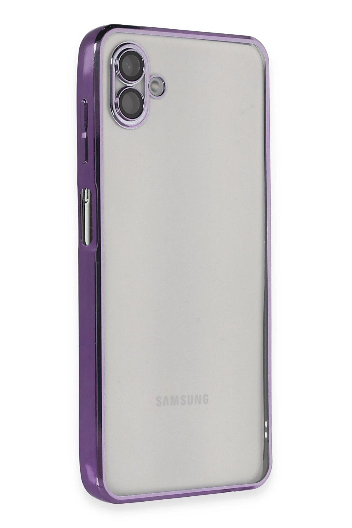 CepteToptan Samsung Galaxy A04 Kılıf Lensli Silikon - Mor - DROPX9496-1796