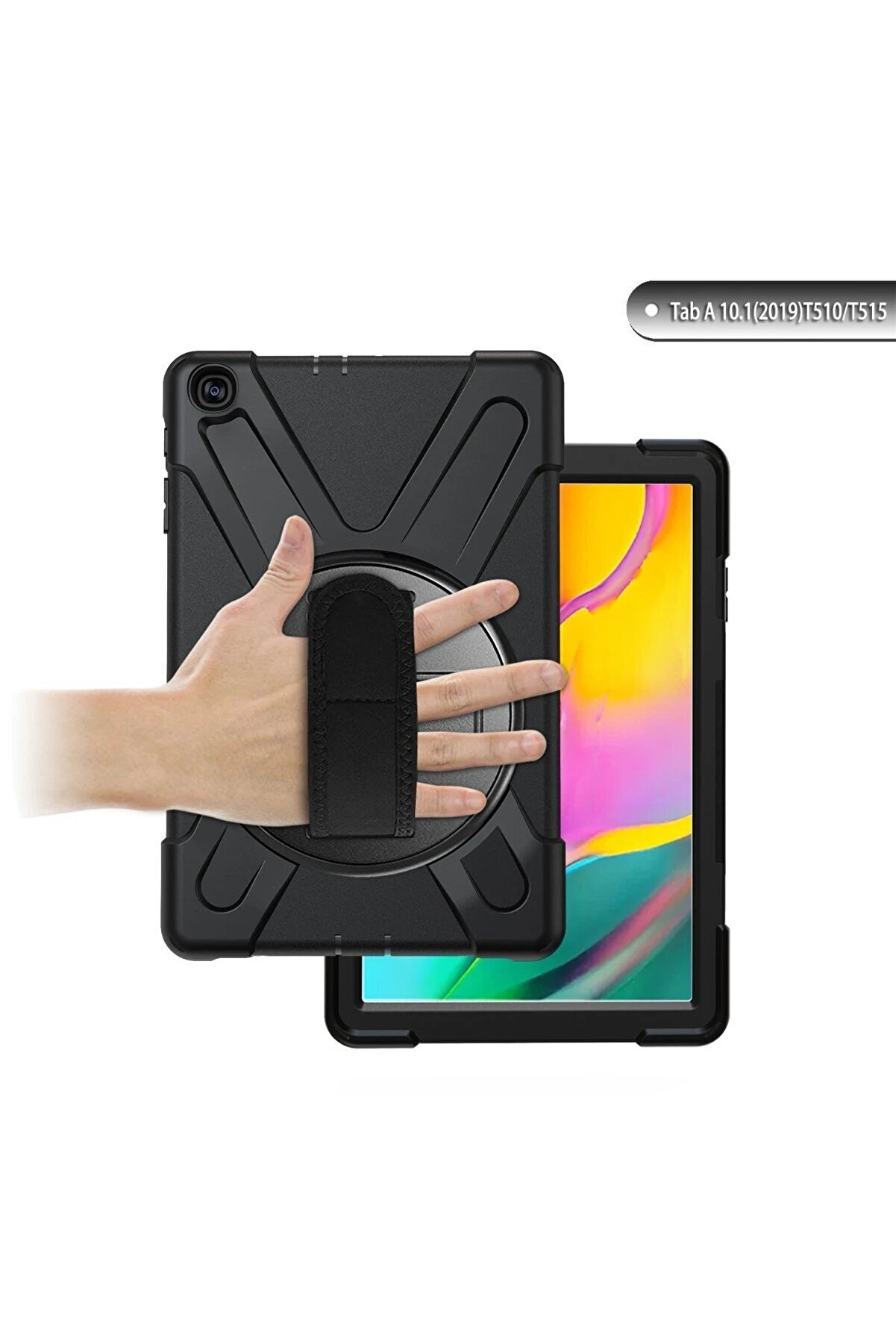 Samsung Galaxy T510 Tab A 10.1 Kılıf Amazi̇ng Tablet Kapak - Si̇yah - Dropx1438-9085