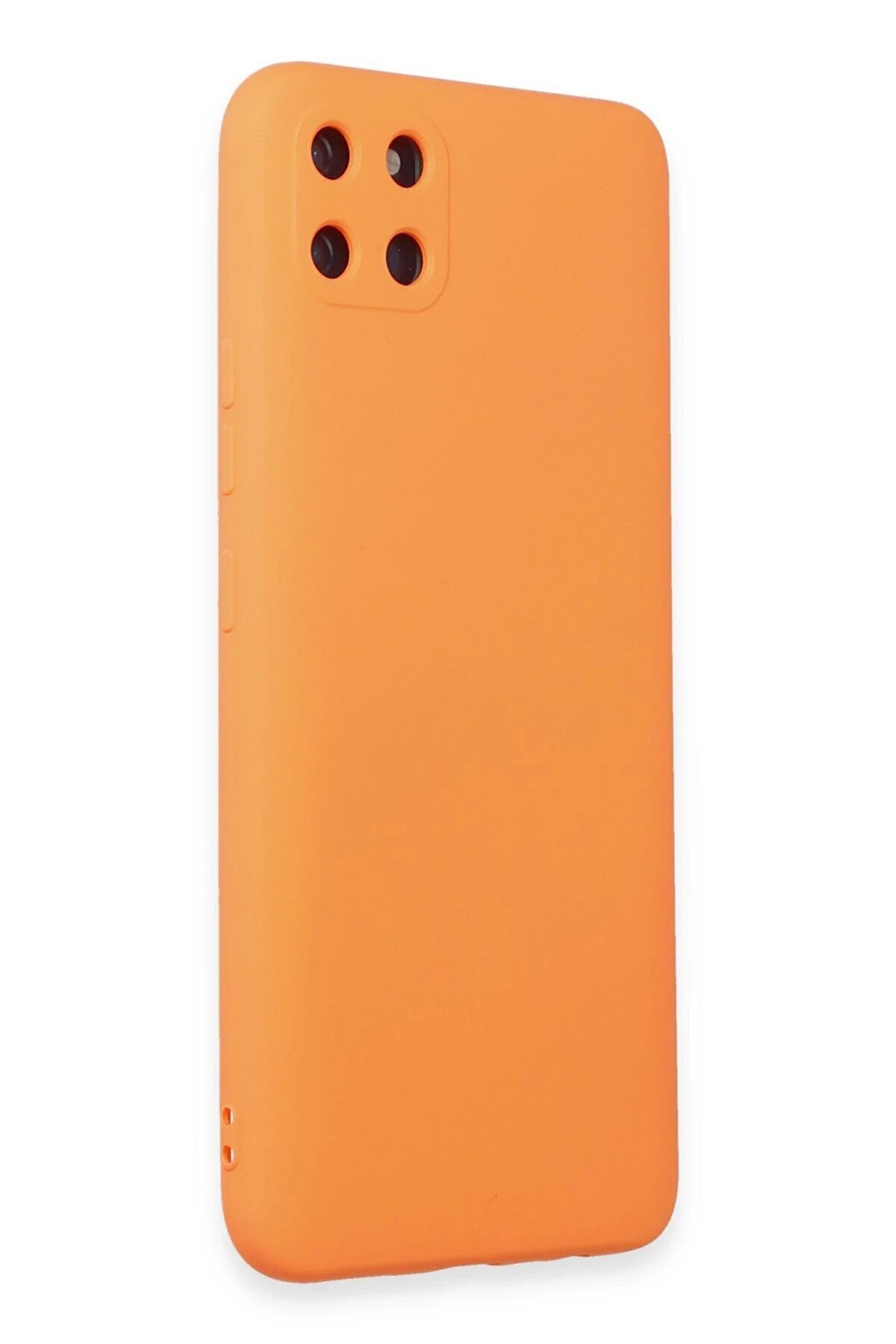Realme C11 Kılıf Nano İçi̇ Kadi̇fe Si̇li̇kon - Turuncu - Dropx4241-2671