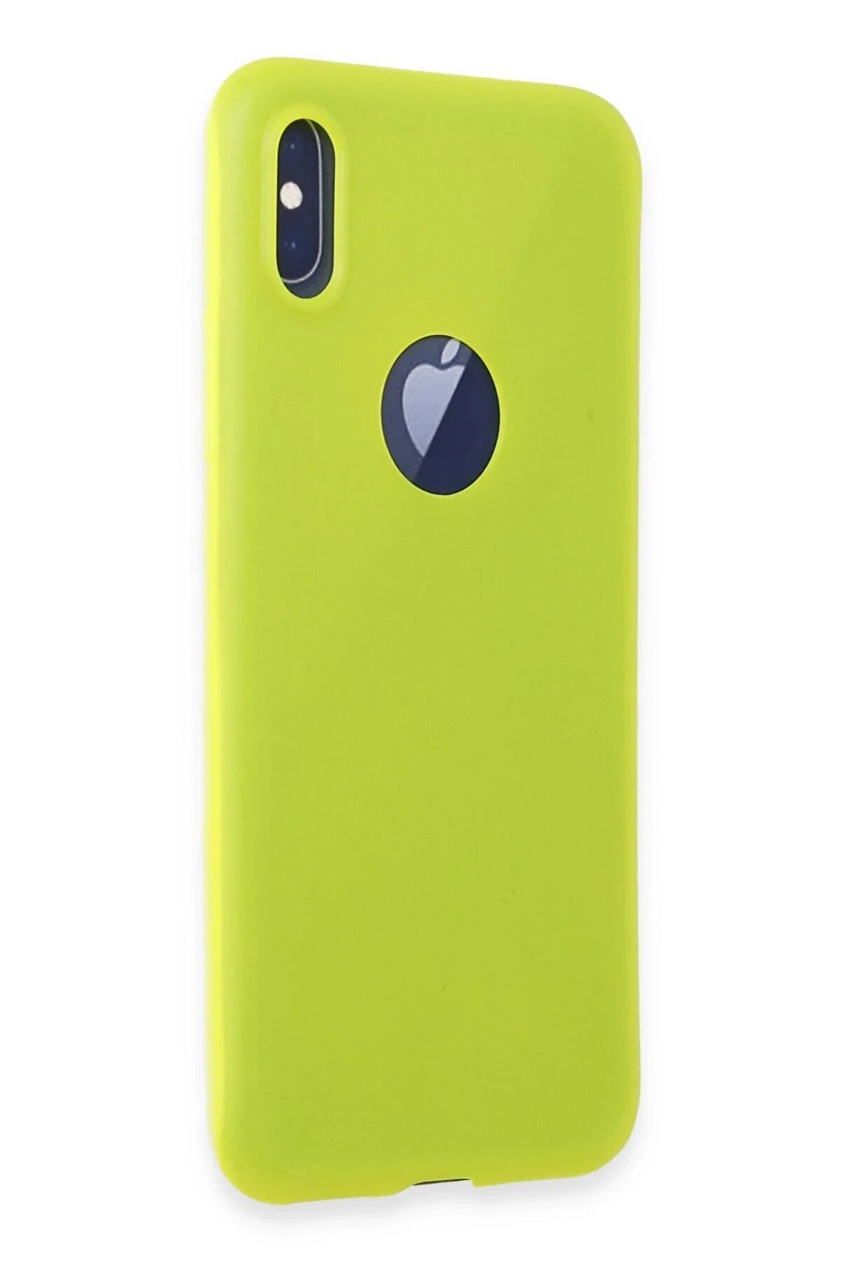 İphone X Kılıf Fi̇rst Si̇li̇kon - Parlak Sarı - Dropx6464-5837