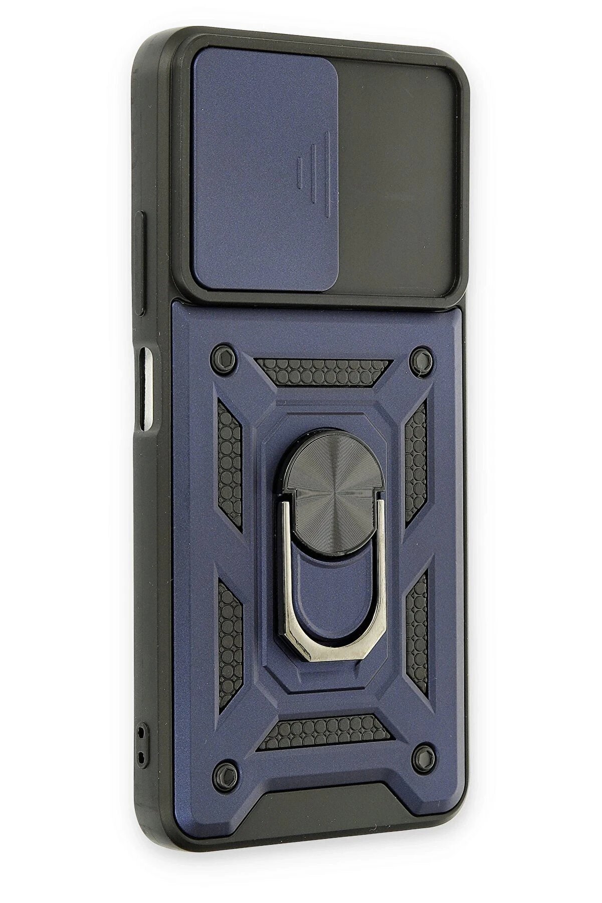 Xi̇aomi̇ Poco M4 Pro 5G Kılıf Pars Lens Yüzüklü Si̇li̇kon - Laci̇vert - Dropx5511-9311